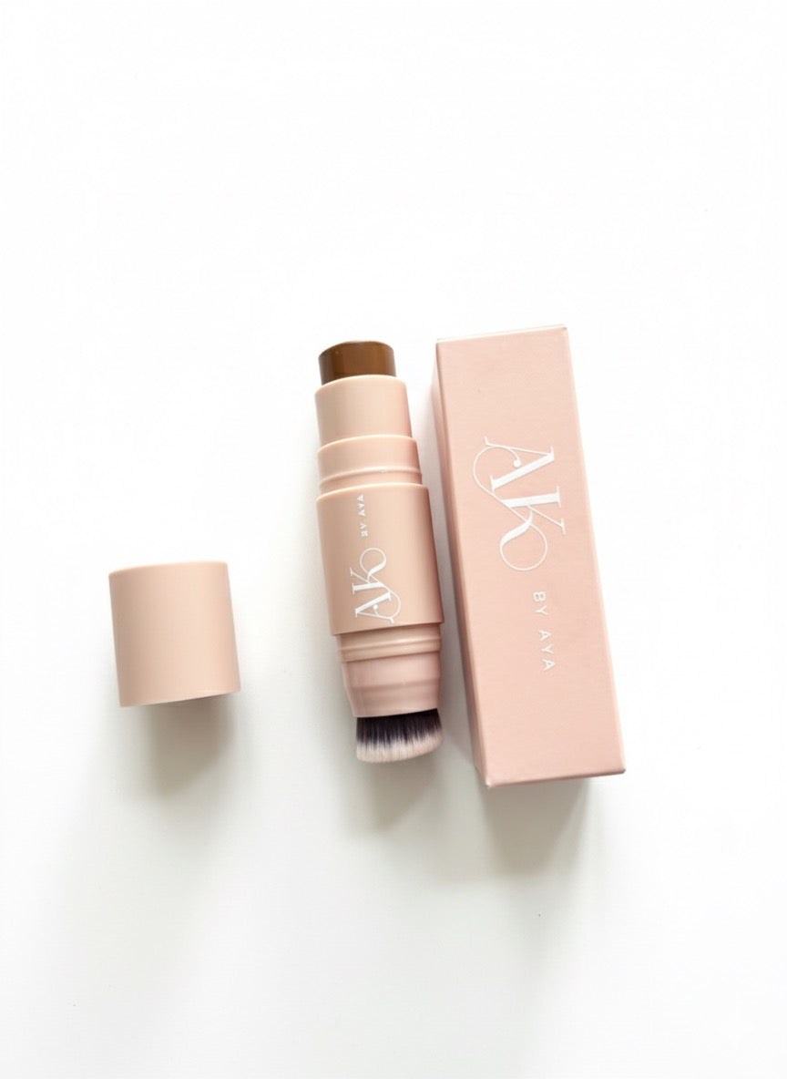 Contour stick with brush